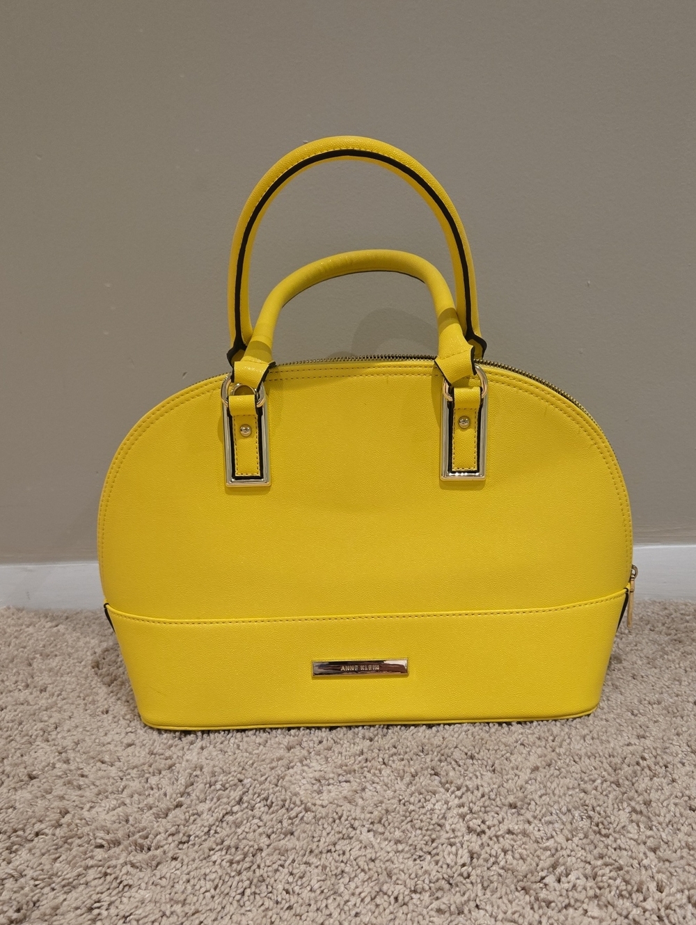 Anne Klein Yellow Satchel Handbag - Women Bags